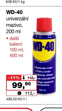 WD-40 univerzální mazivo 200 ml