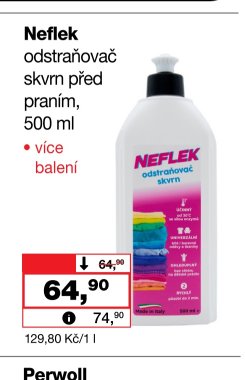 Neflek odstraňovač skvrn před praním
