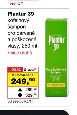 Plantur 39 kofeinový šampon