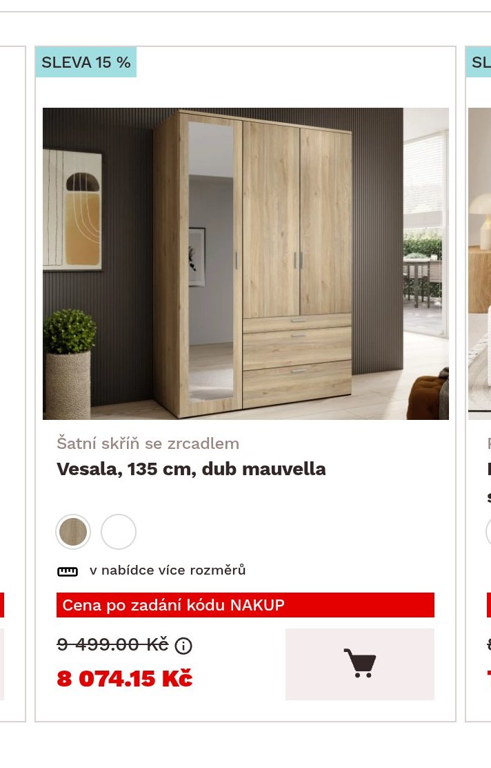 Vesala, 135 cm, dub mauvella - ASKO akcniletaky.com