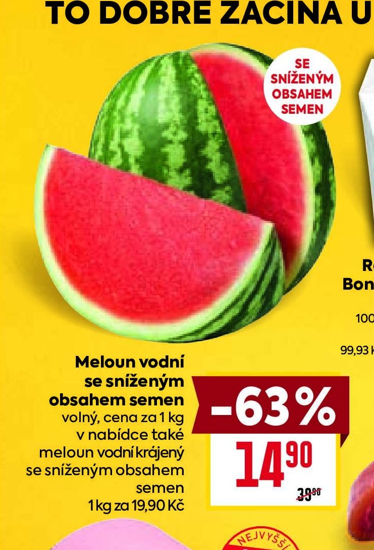 Meloun vodní se sníženým obsahem semen