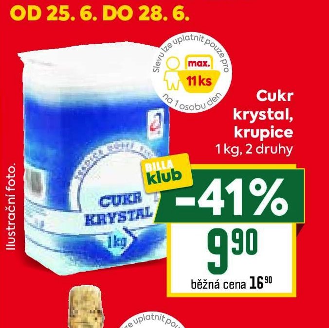 Cukr krystal, krupice