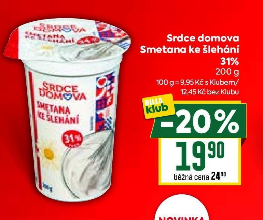 Srdce domova Smetana ke šlehání