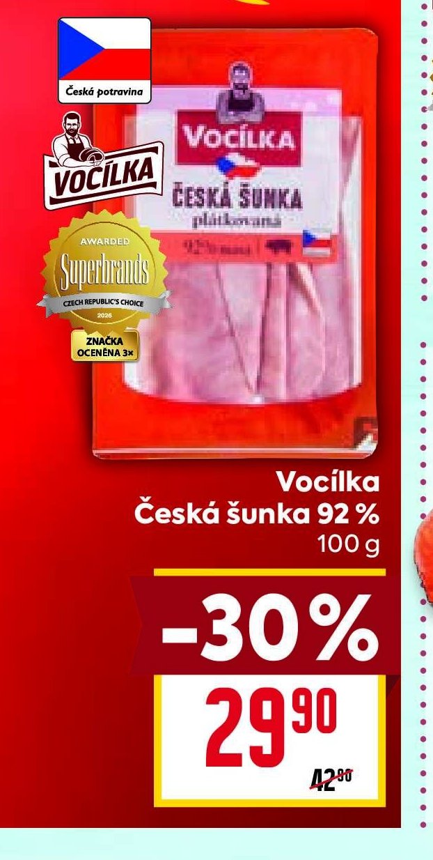 Vocílka Česká šunka 100 g