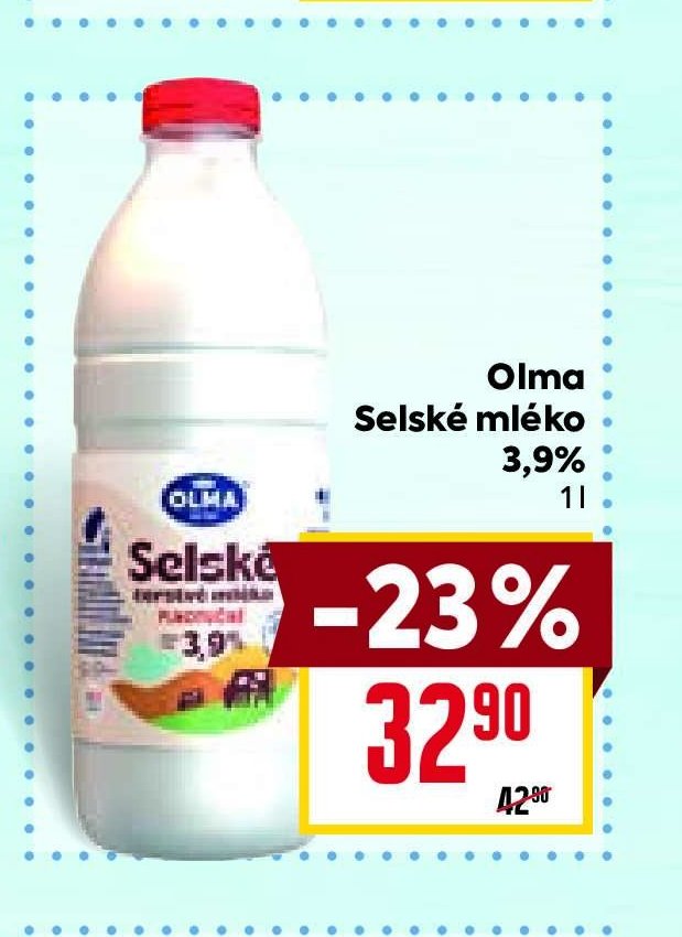 Olma Selské mléko 3,9% 1 l
