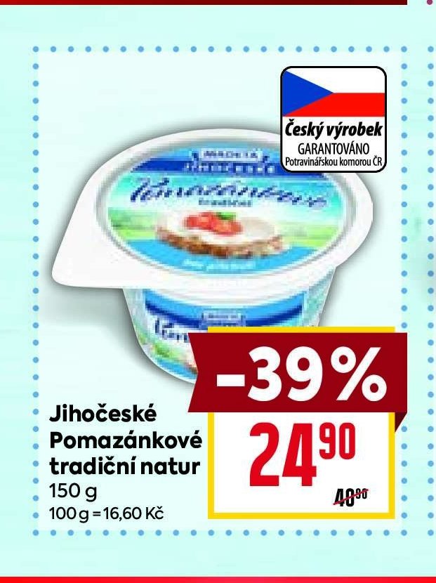Jihočeské Pomazánkové tradiční natur 150 g