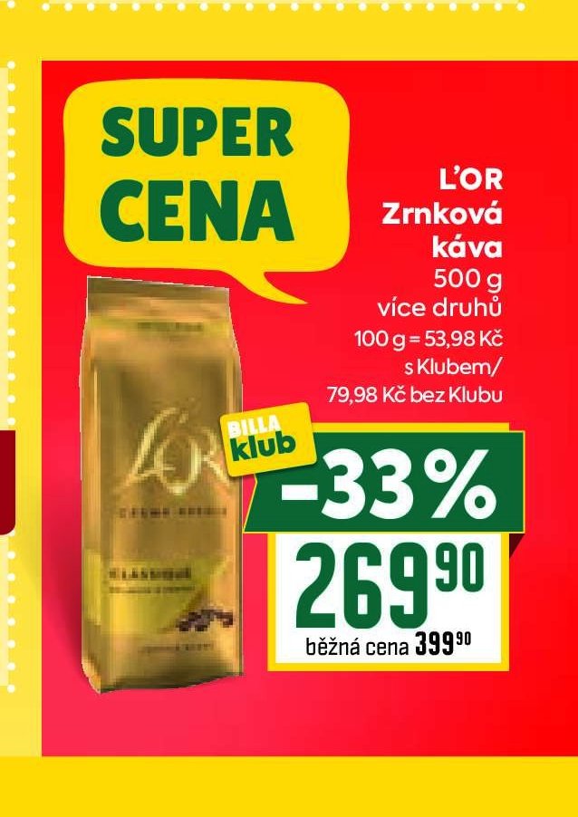 L'OR Zrnková káva