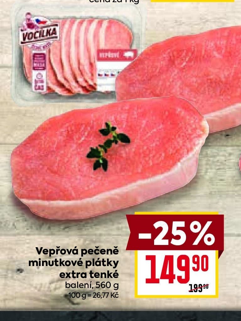 Vepřová pečeně minutkové plátky extra tenké