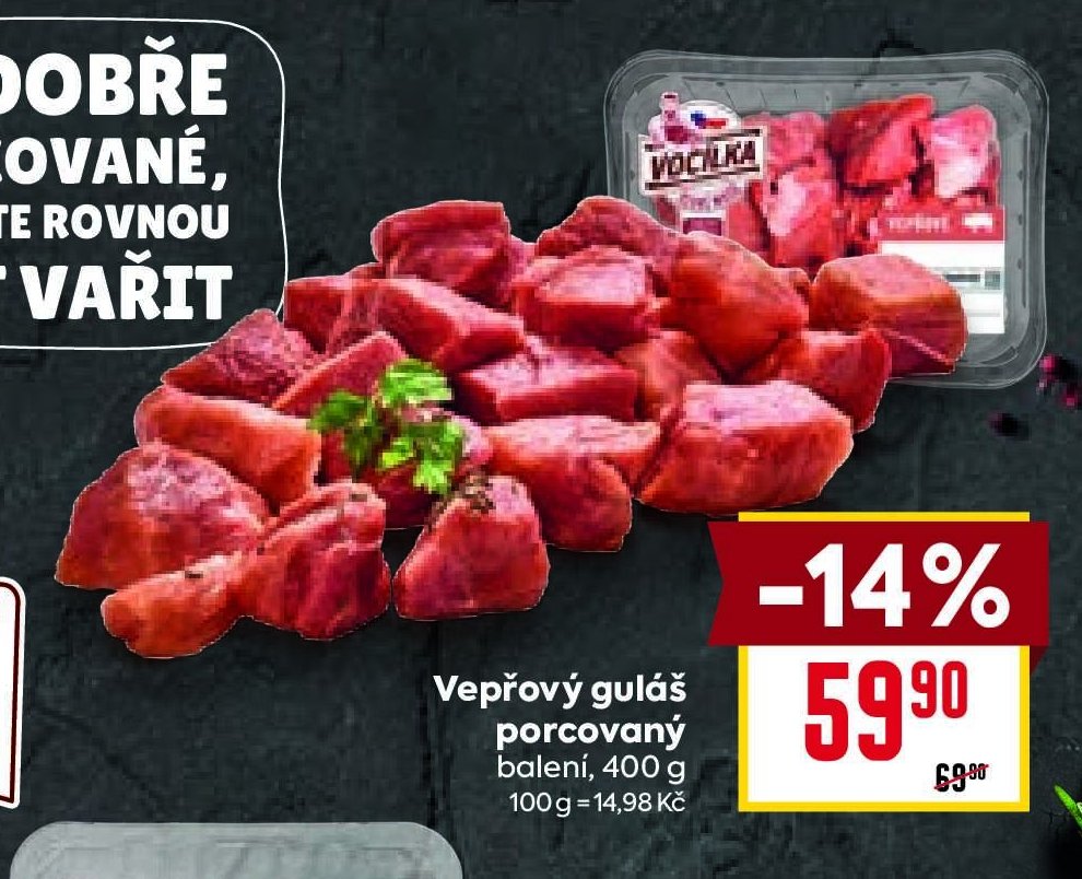 Vepřový guláš porcovaný