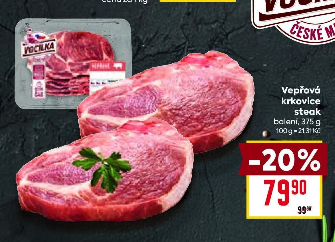 Vepřová krkovice steak