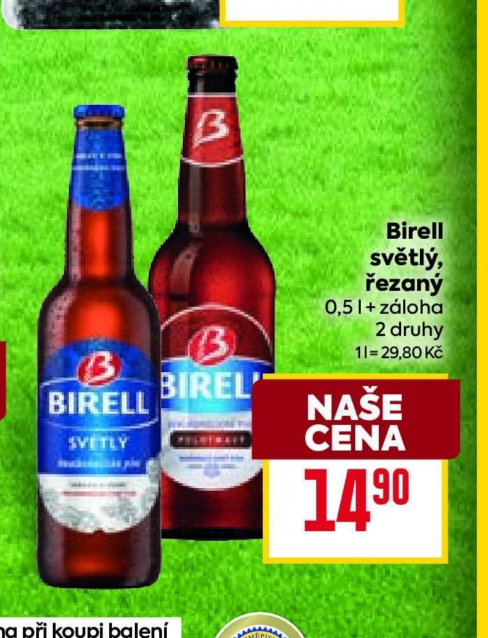 Birell světlý, řezaný
