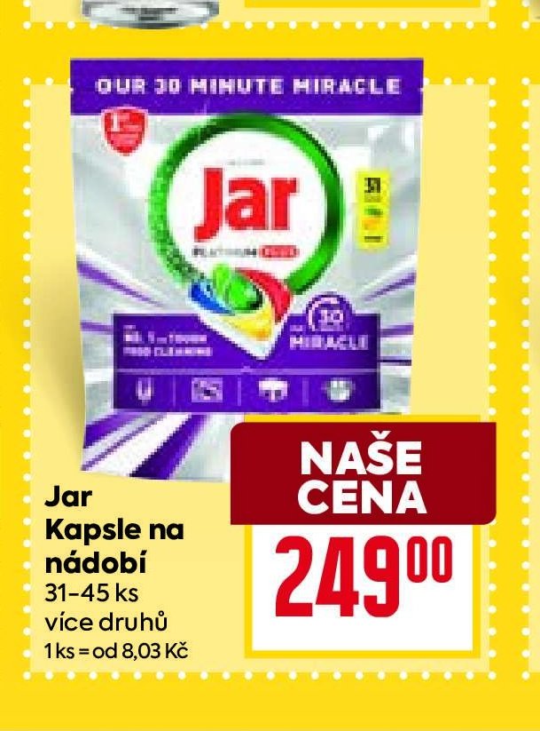Jar Kapsle na nádobí