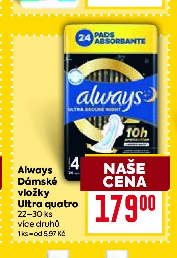 Always Dámské vložky Ultra quattro