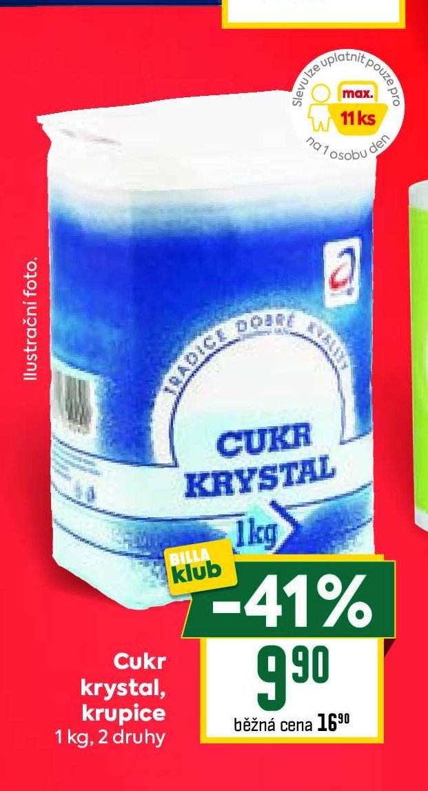 Cukr krystal, krupice