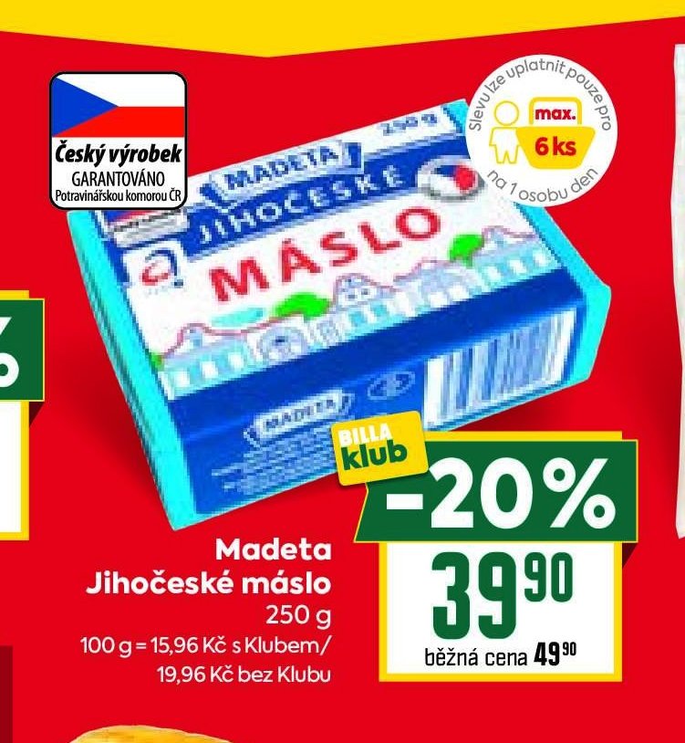 Madeta Jihočeské máslo