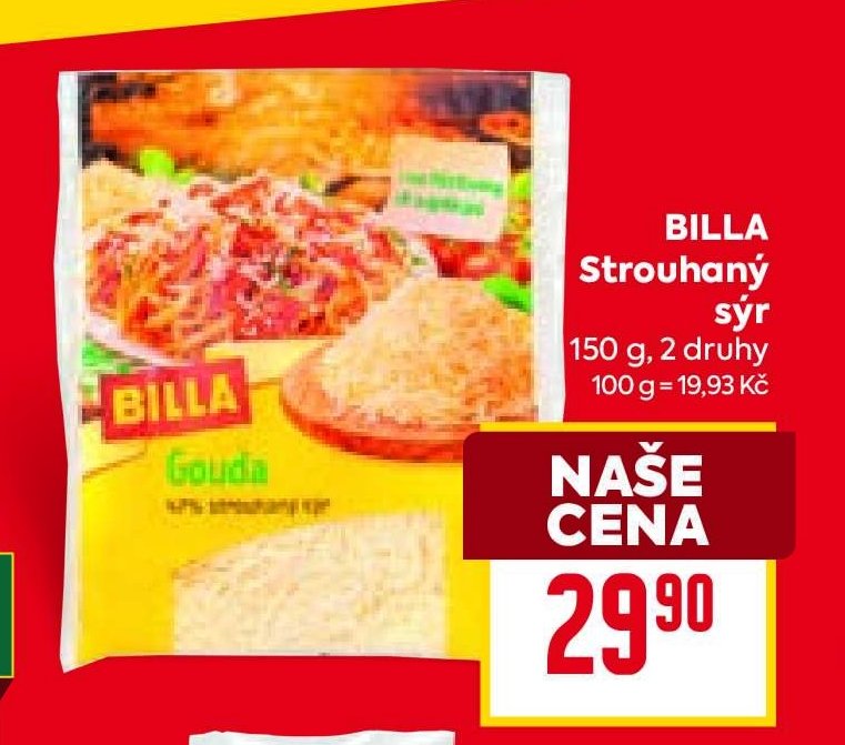 BILLA Strouhaný sýr