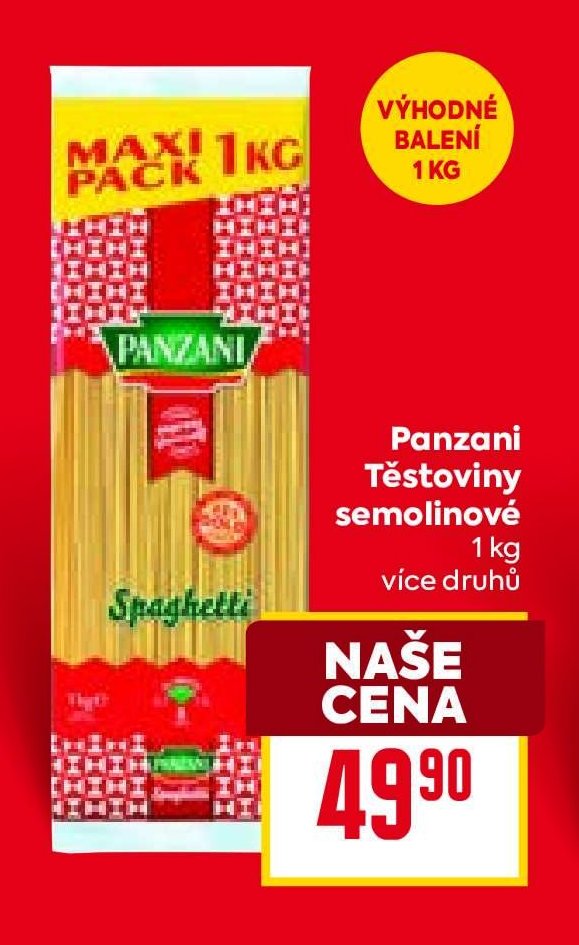 Panzani Těstoviny semolinové