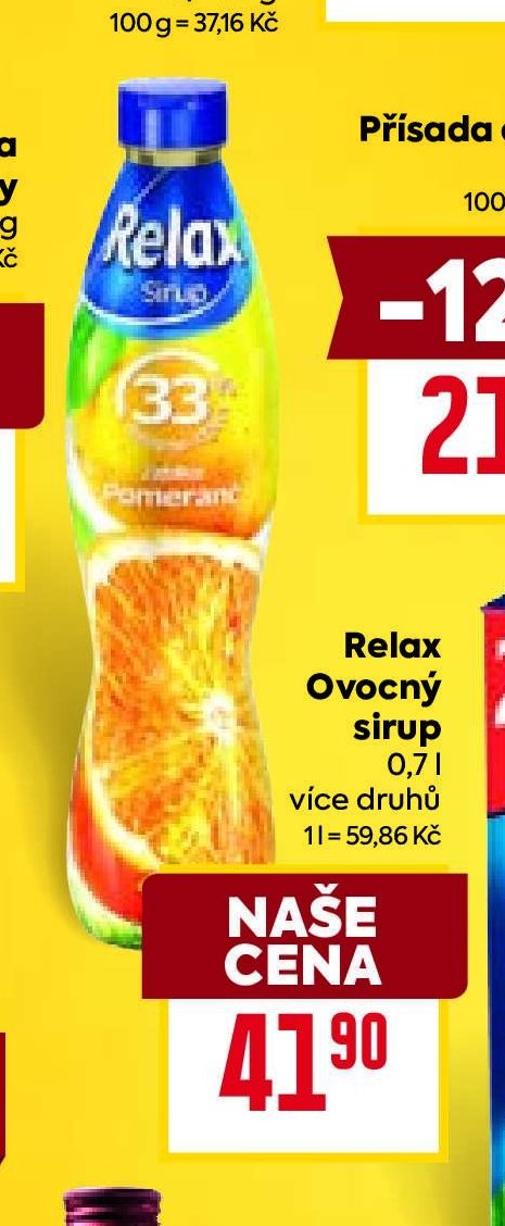 Relax ovocný sirup 0,7 l