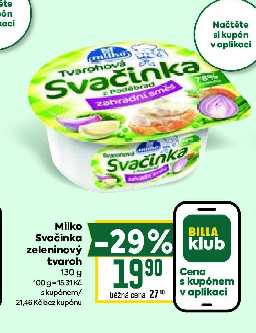 Milko Svačinka zeleninový tvaroh