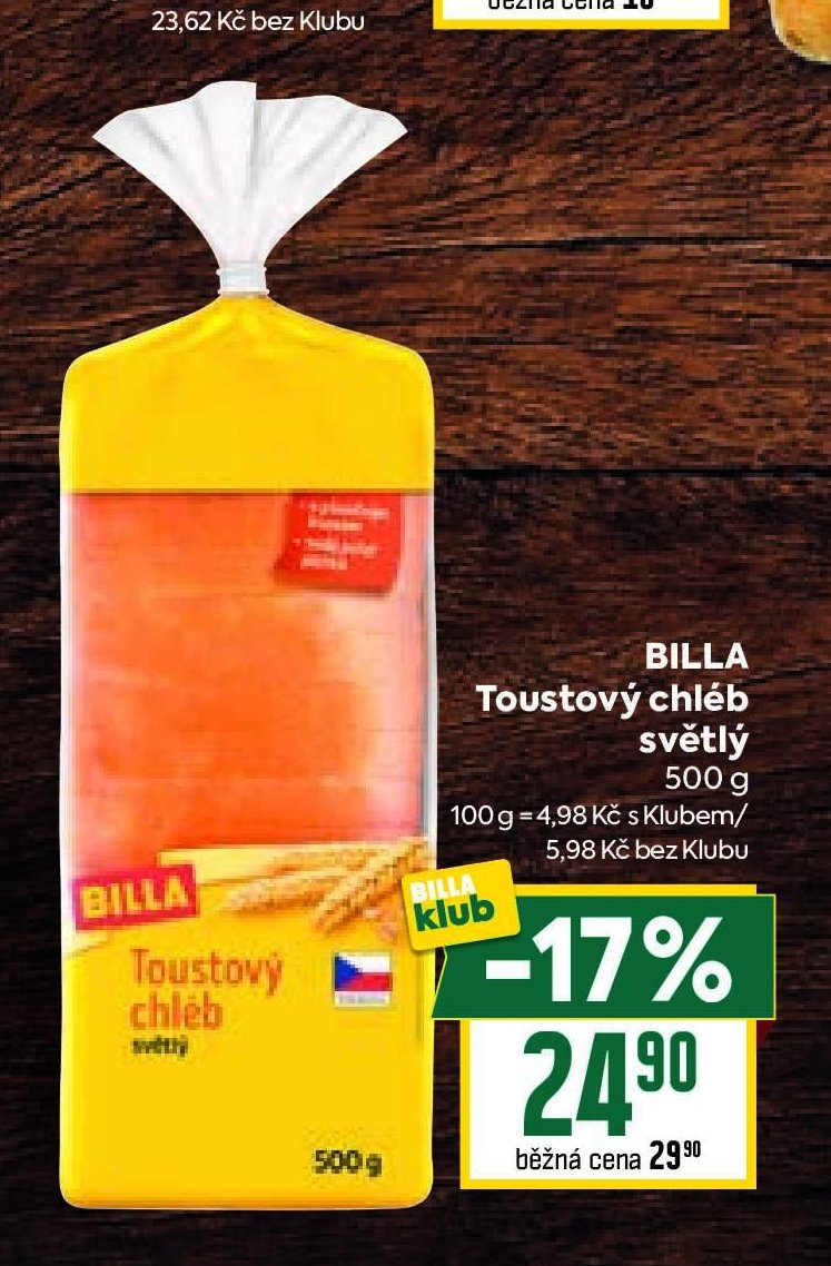 BILLA Toustový chléb světlý