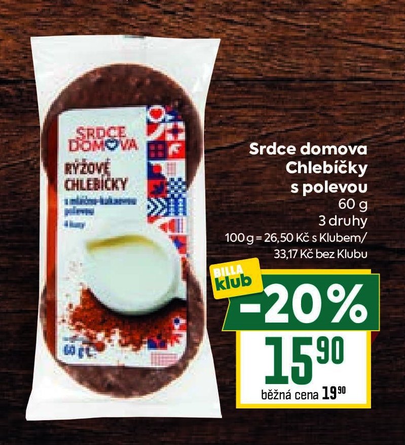 Srdce domova Chlebíčky s polevou