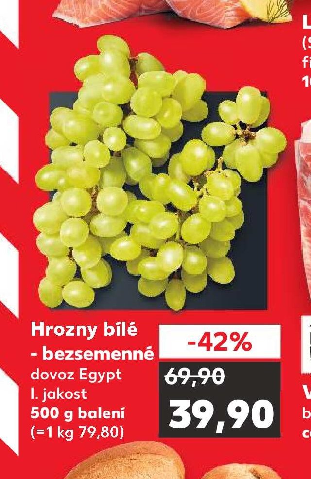Hrozny bílé - bezsemenné