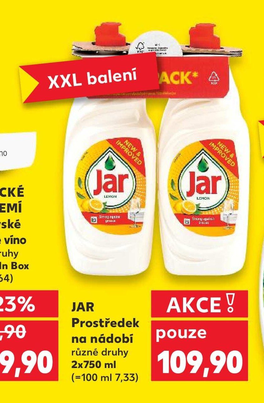 JAR Prostředek na nádobí různé druhy 2x750 ml