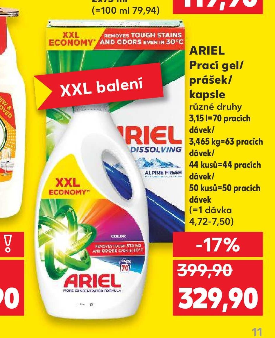 ARIEL Prací gel/prášek/kapsle různé druhy