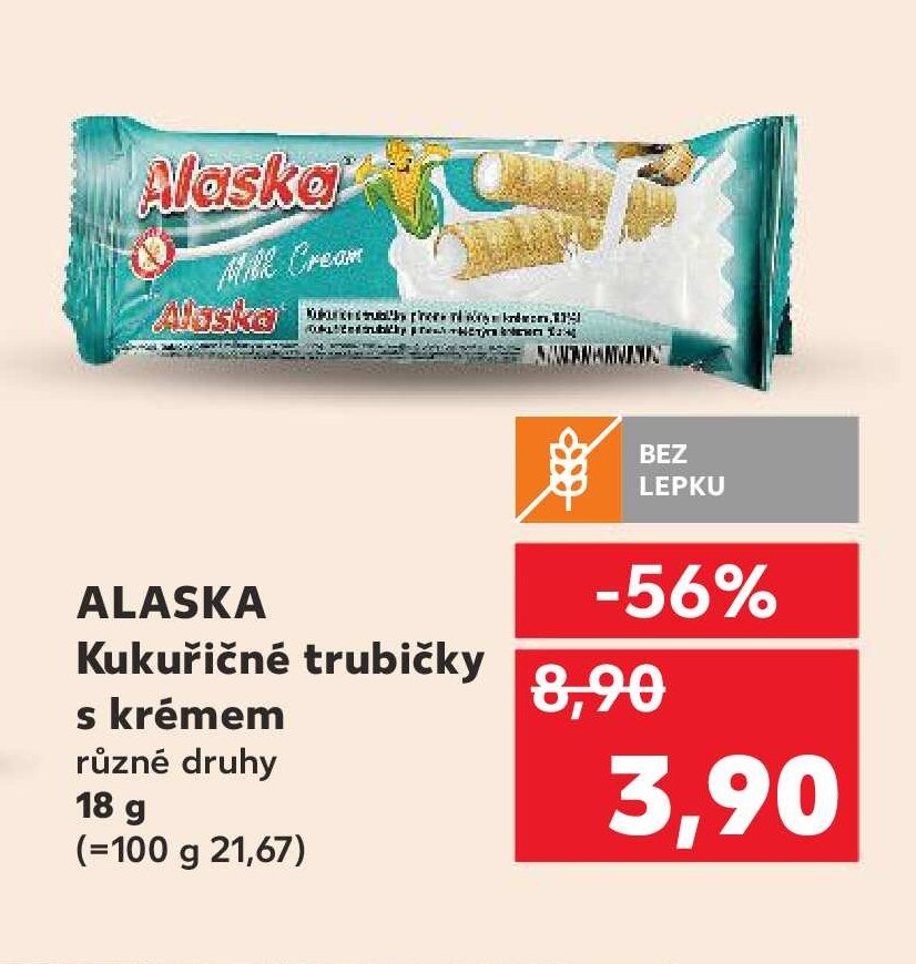 ALASKA Kukuřičné trubičky s krémem