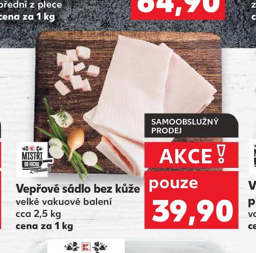 Vepřové sádlo bez kůže