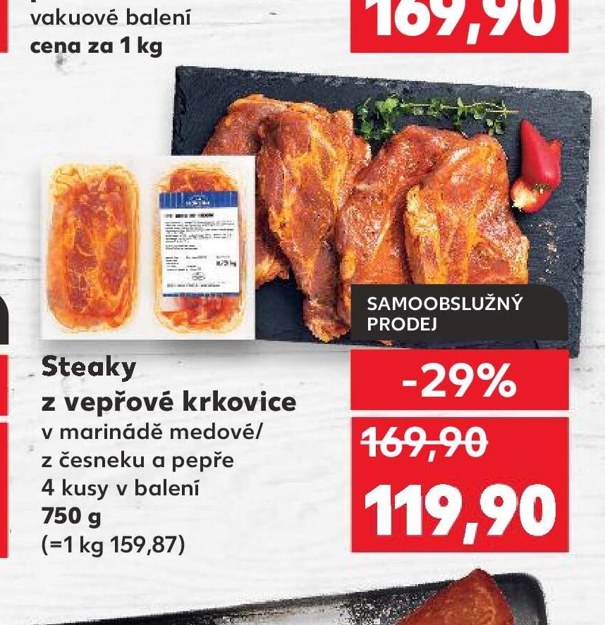 Steaky z vepřové krkovice