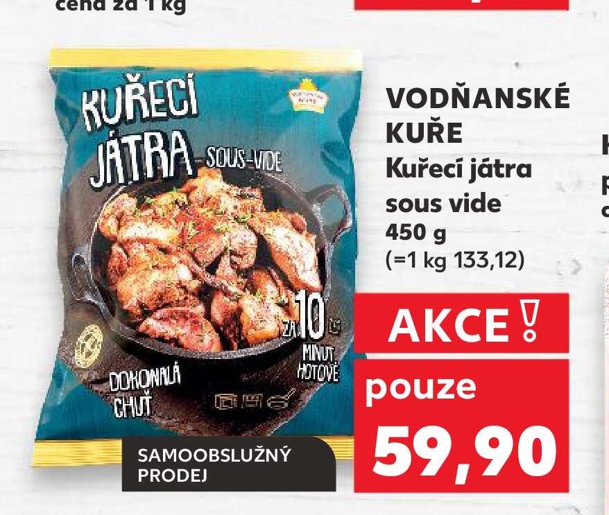 Vodňanské kuře Kuřecí játra sous vide 450 g