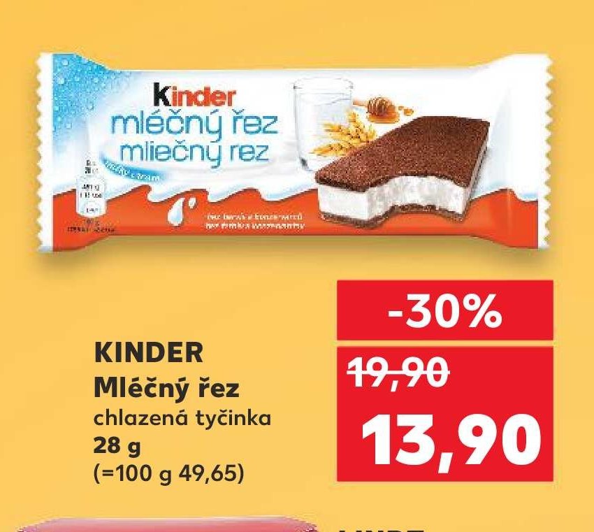 Kinder Mléčný řez