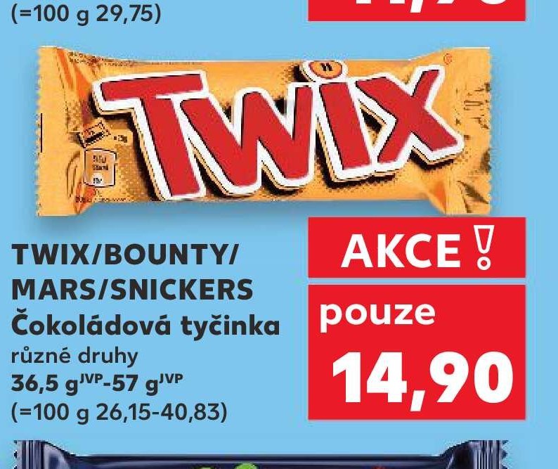 Twix / Bounty / Mars / Snickers Čokoládová tyčinka