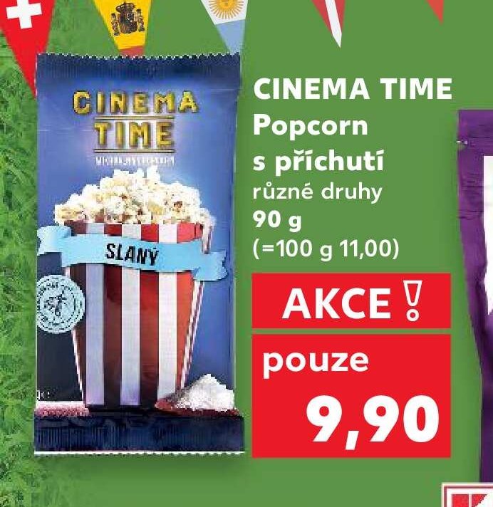 Cinema Time Popcorn s příchutí 90 g