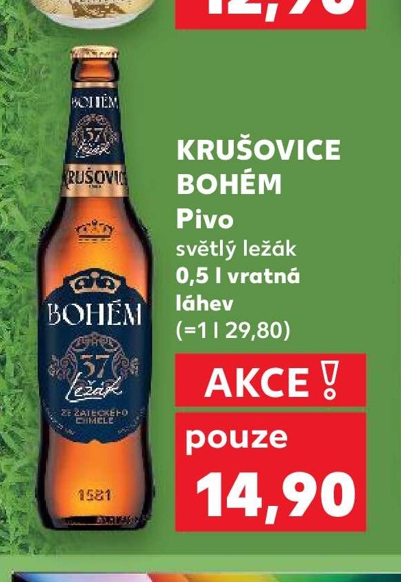 Krušovice Bohém pivo