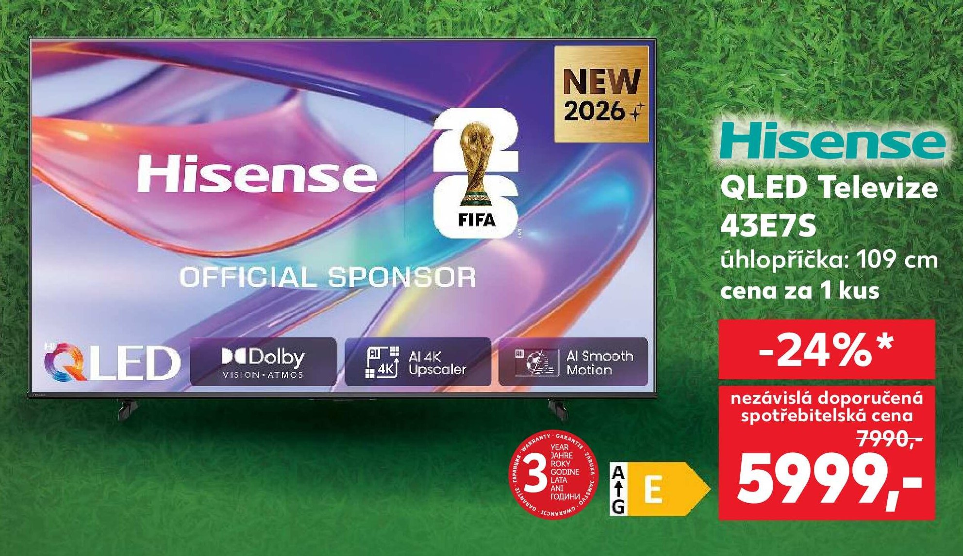 Hisense QLED Televize 43E7S