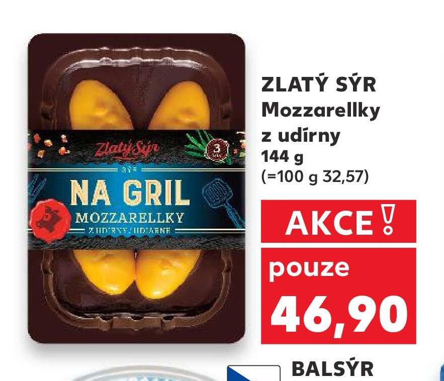 Zlatý sýr Mozzarelky na gril