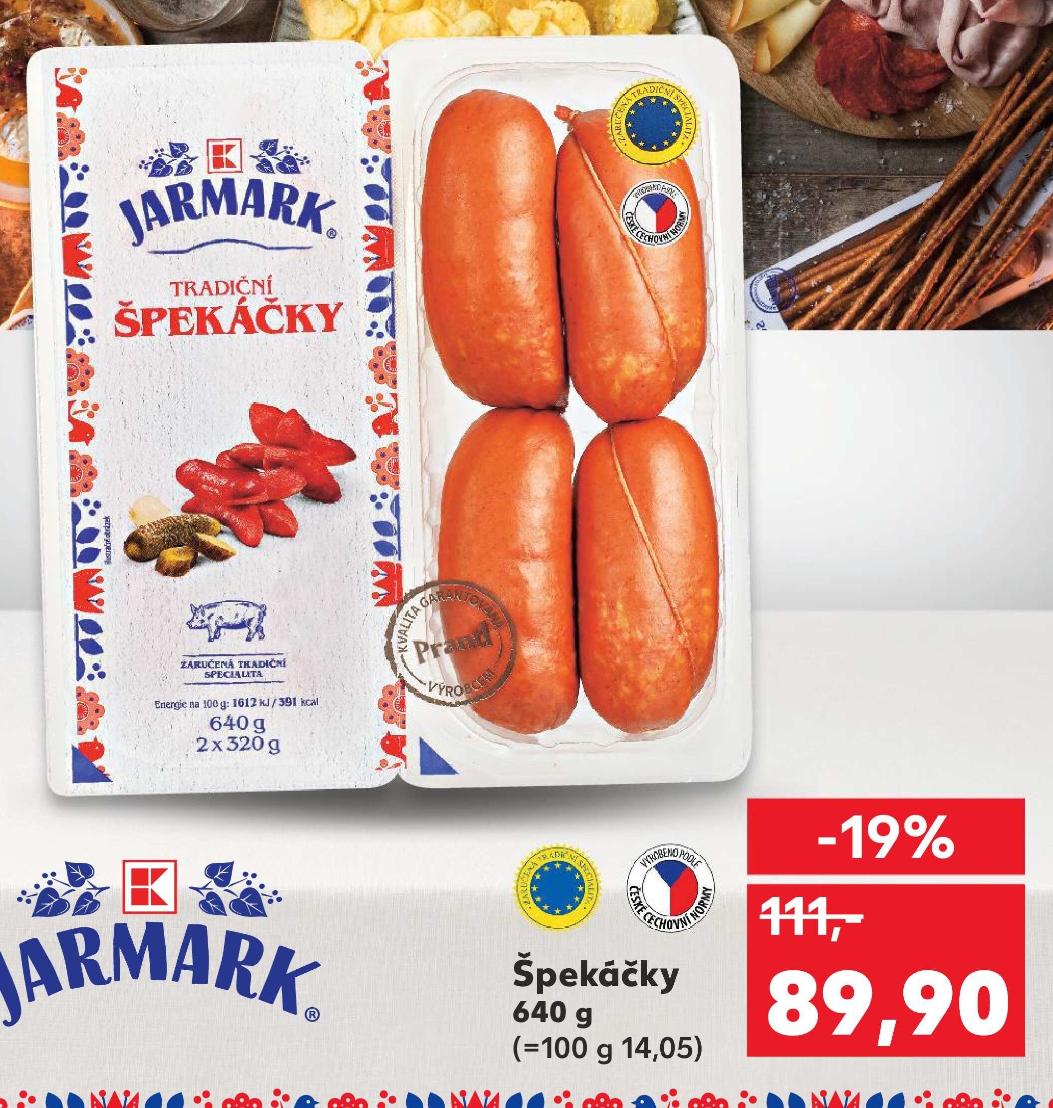 Špekáčky Jarmark 640 g