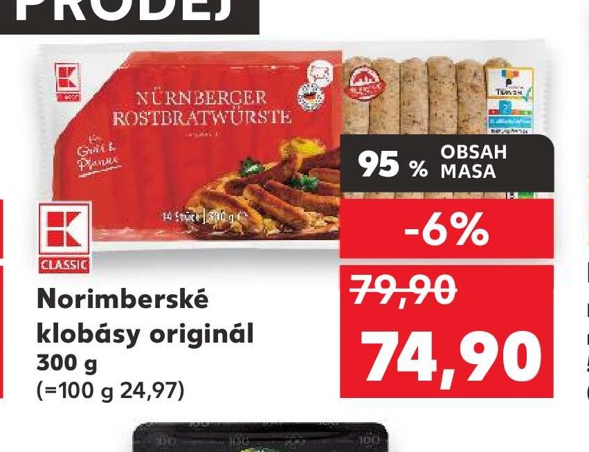 CLASSIC Norimberské klobásy originál