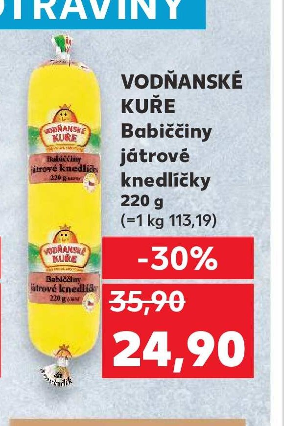 Vodňanské kuře Babiččiny játrové knedlíčky 220 g