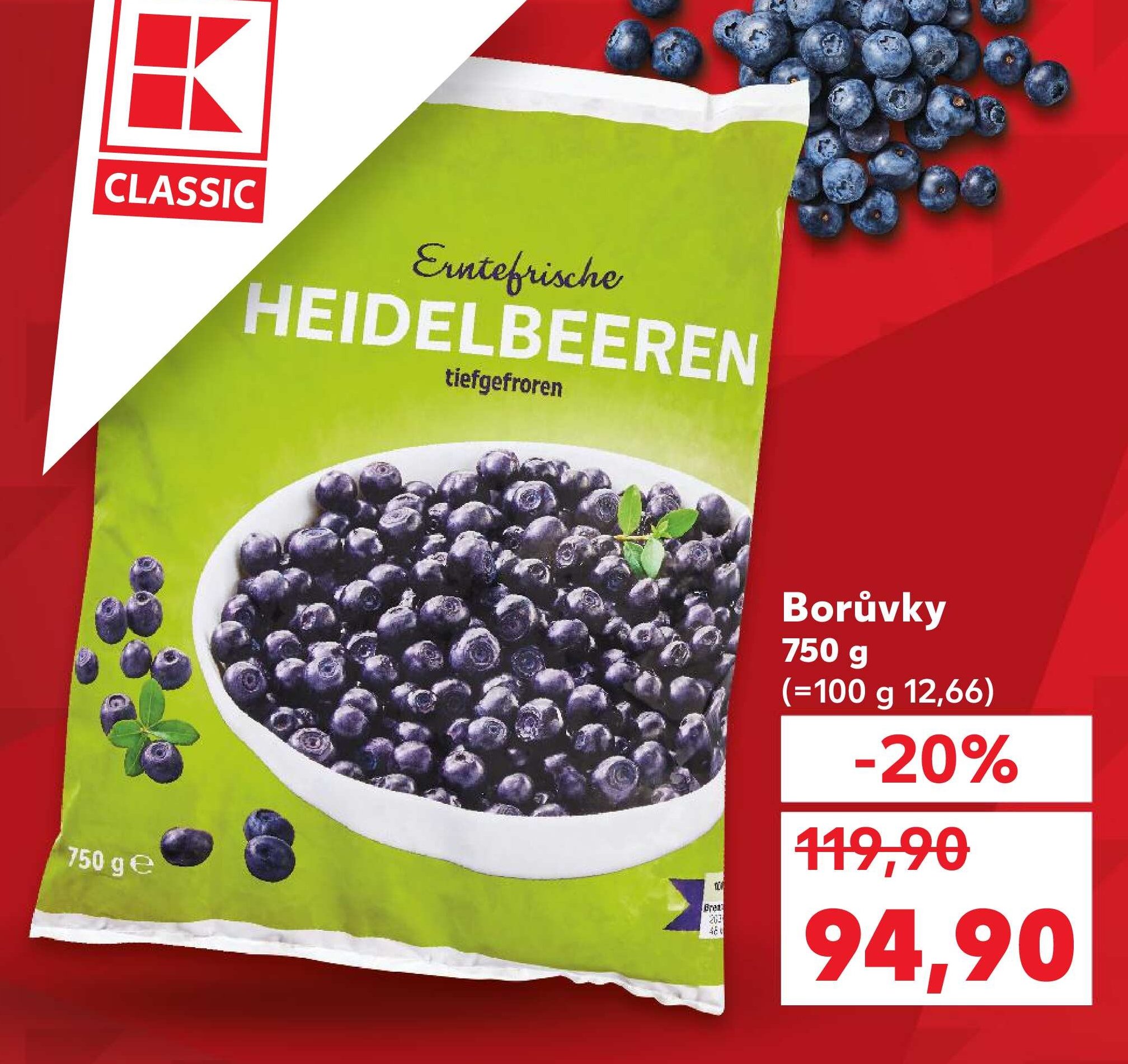 Borůvky 750 g