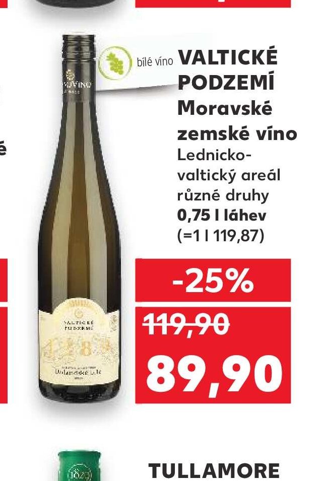 VALTICKÉ PODZEMÍ Moravské zemské víno