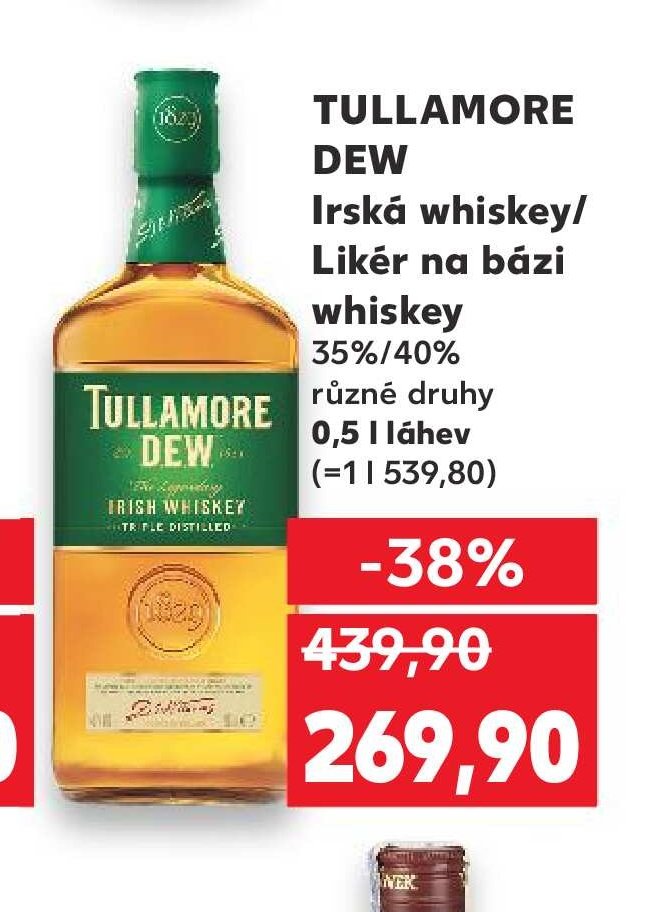 TULLAMORE DEW Irská whiskey/Likér na bázi whiskey
