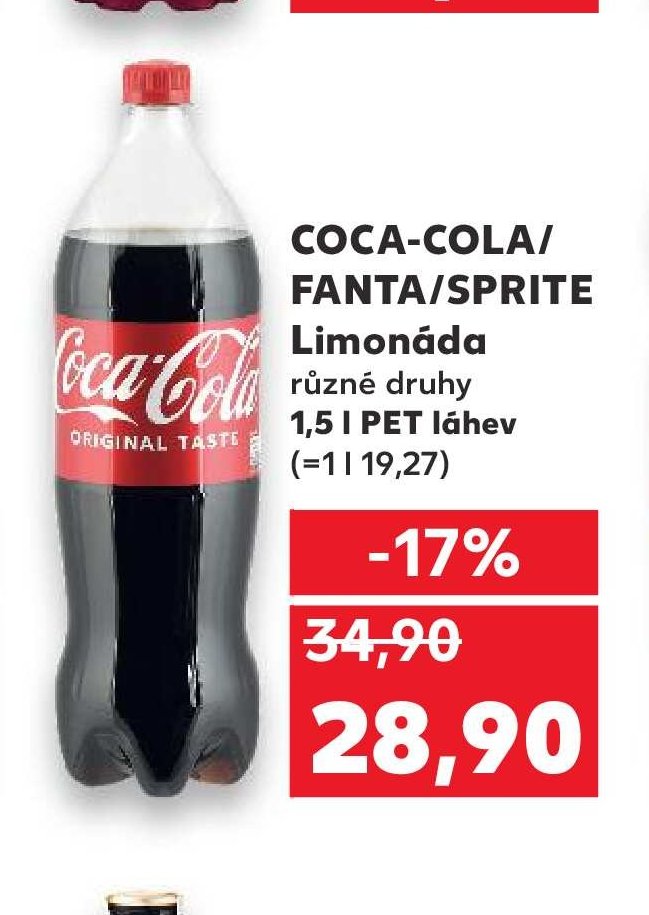 COCA-COLA/ FANTA/SPRITE Limonáda