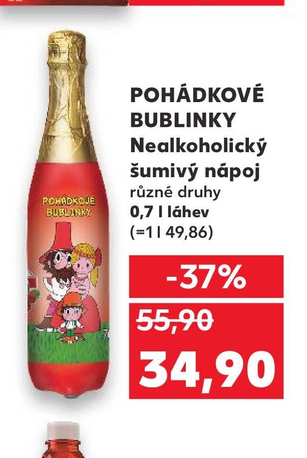 POHÁDKOVÉ BUBLINKY Nealkoholický šumivý nápoj