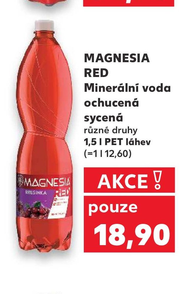 MAGNESIA RED Minerální voda ochucená