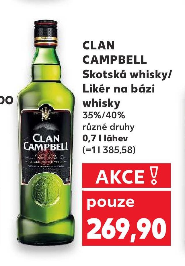 CLAN CAMPBELL Skotská whisky/ Likér na bázi whisky