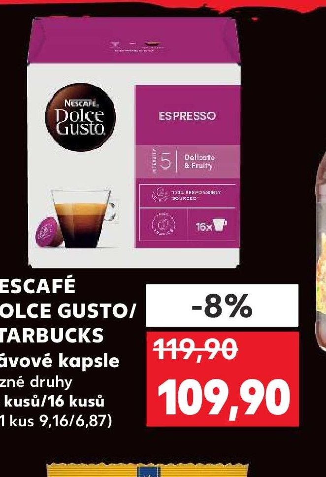 NESCAFÉ DOLCE GUSTO/ STARBUCKS Kávové kapsle 12 kusů / 16 kusů