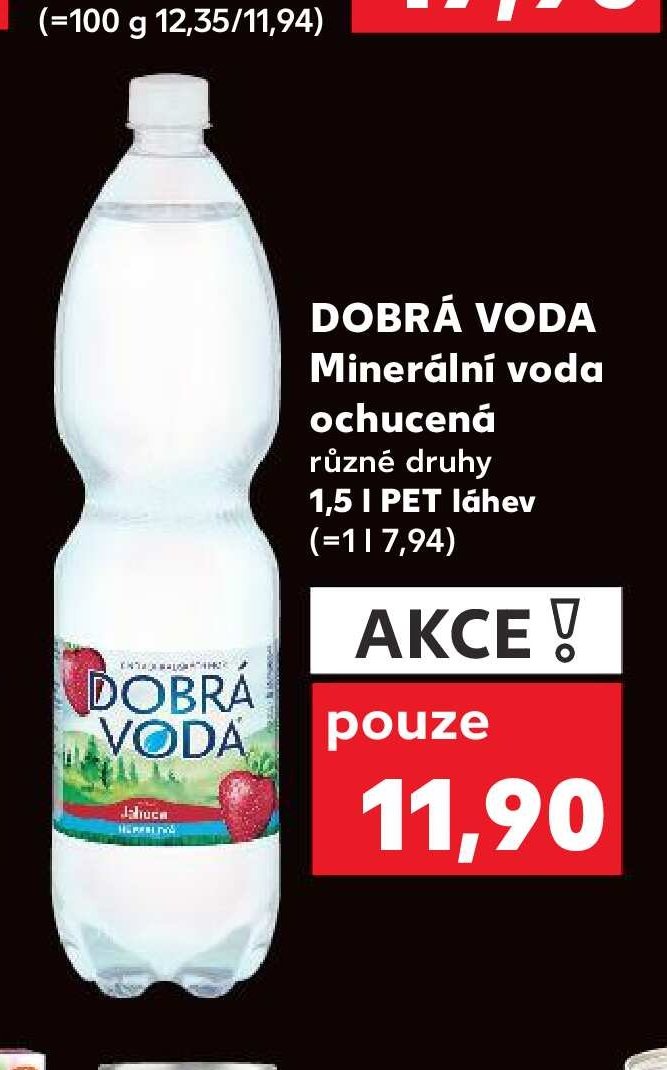 DOBRÁ VODA Minerální voda ochucená různé druhy 1,5 l